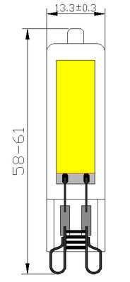 مصباح زجاجي كامل G9 3 وات 120 لومن / ث 2700 كلفن FML-003