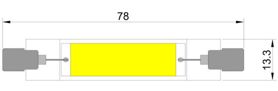 لمبة زجاجية بالكامل R7S 4 وات 130 لومن / ث 2700 كلفن